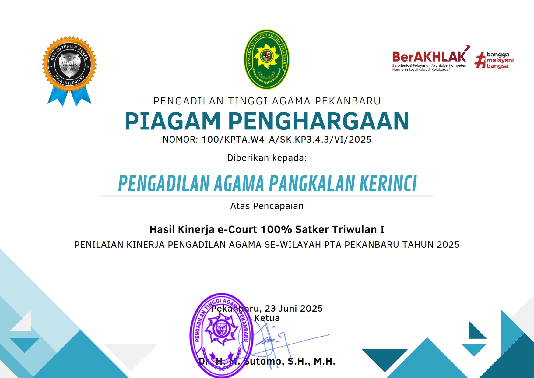 Piagam Penghargaan